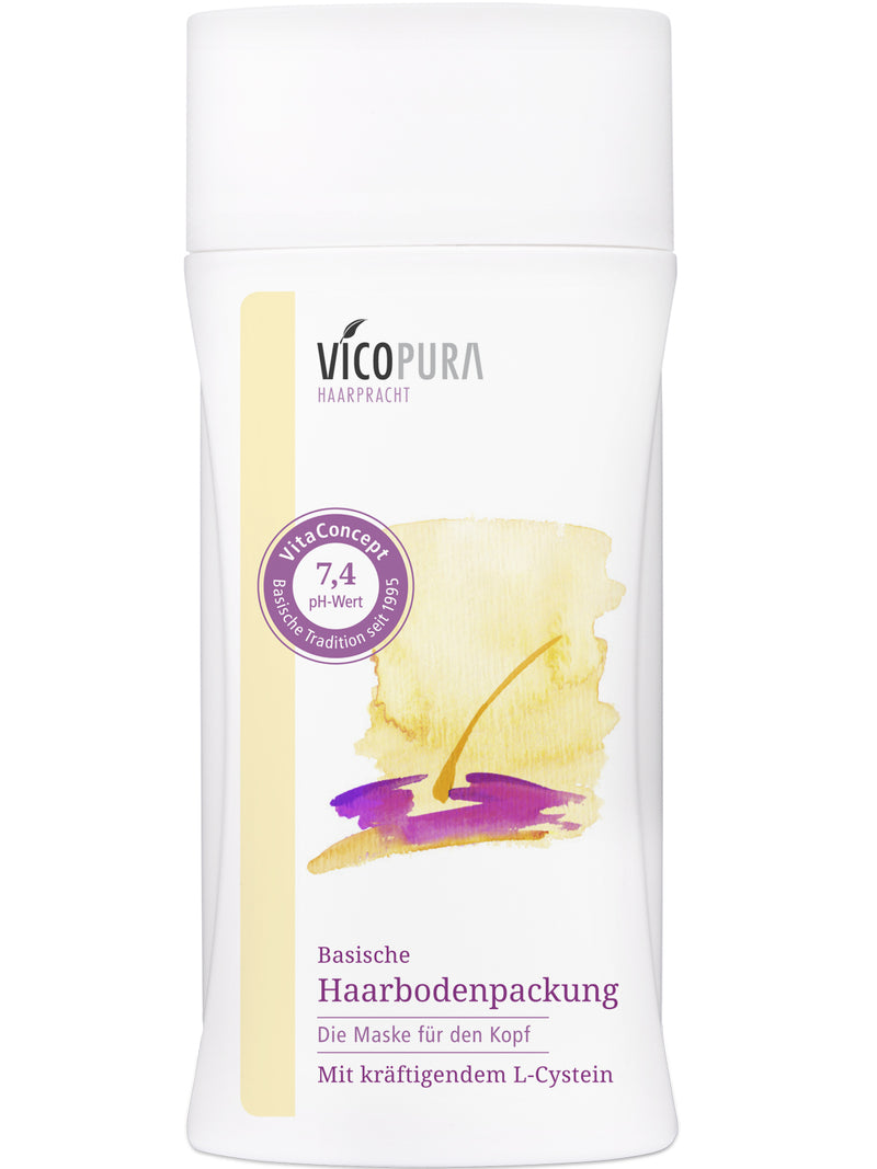 VICOPURA Basische Haarbodenpackung, Vitalmaske für die Kopfhaut mit Ingwer und Aminosäuren