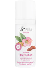 VICOPURA Basische Body Lotion mit kaltgepresstem BIO Mandelöl und Urea für geschmeidige Haut